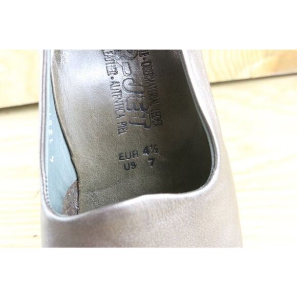 Mephisto Shoes Womens Sz 7 Air Jet Metallic Brown Leather Wedge Slip Ons - Picture 6 of 6